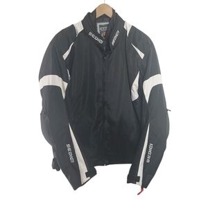 Sedici 16 Armored Motorcycle Jacket with Removable Liner. Mens 2XL Black/White
